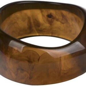 Colorful Irregular Geometric Resin Acrylic Cuff Bangle Bracelet for Women